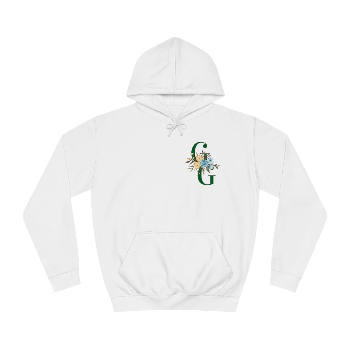 GG Floral Hoodie - White/Green